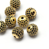 10pcs CZ Disco Ball Brass Beads for DIY Jewelry Making