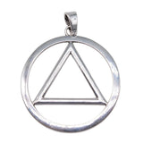 10pcs Large Circular Triangle Charms Antique Silver Jewelry Findings
