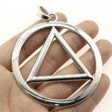10pcs Large Circular Triangle Charms Antique Silver Jewelry Findings