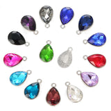 10pcs Water Drop Crystal Pendant Rhinestone for DIY Jewelry Making Supplies