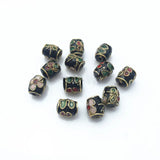 10pcs Enameling Cylindrical Beads DIY Chinese Cloisonne Rectangle Beads
