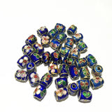10pcs Enameling Cylindrical Beads DIY Chinese Cloisonne Rectangle Beads