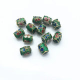 10pcs Enameling Cylindrical Beads DIY Chinese Cloisonne Rectangle Beads