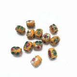 10pcs Enameling Cylindrical Beads DIY Chinese Cloisonne Rectangle Beads