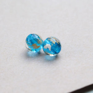 10pcs Ocean Foil Lampwork Beads for DIY Jewelry Making