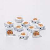 10pcs Cartoon Logo Beads Enamel Square Tila Beads For Bracelet Making