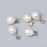 10pcs Water Drop Pearl Pendants 8*9mm Natural Freshwater Cultured Charm