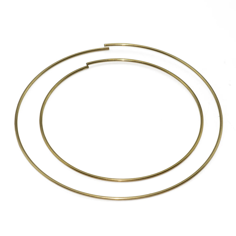 10pcs Raw Brass Dream Catcher Rings Findings 80/100mm