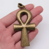 10pcs Large Cross Pendant Charm, Ankh Cross Charm for Necklace Making