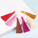 10pcs Polyester Silk Tassel for DIY Keychain Jewelry Making