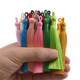 10pcs Polyester Silk Tassel for DIY Keychain Jewelry Making
