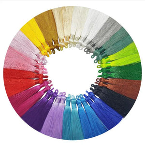 10pcs Polyester Silk Tassel for DIY Keychain Jewelry Making