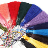 10pcs 8cm Tassel Earrings Polyester Silk Pendant Earring Charm Satin
