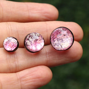 10pcs Luminous Lampwork Glass Beads Pink for Jewelry Making