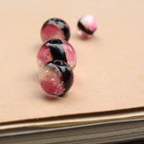10pcs Luminous Lampwork Glass Beads Pink for Jewelry Making