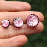 10pcs Luminous Lampwork Glass Beads Pink for Jewelry Making