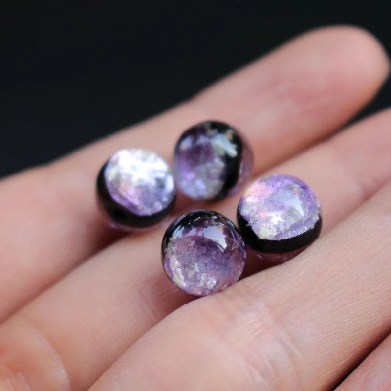 10pcs Luminous Glass Beads for Jewelry Making DIY Craft