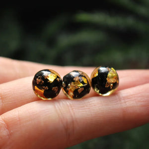 10pcs 8mm 10mm 12mm Foil Lampwork Beads Round for DIY Craft