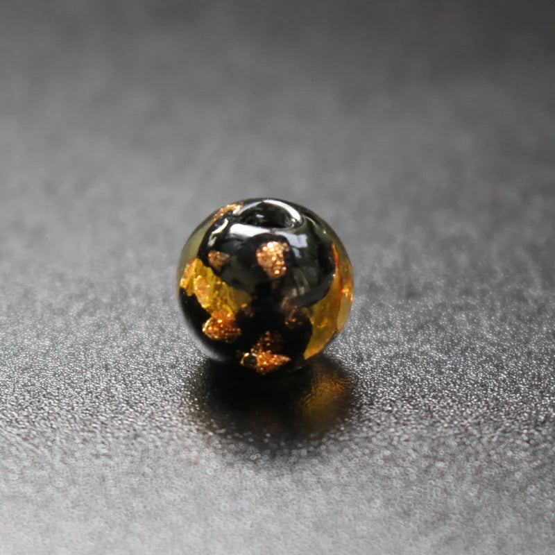 10pcs 8mm 10mm 12mm Foil Lampwork Beads Round for DIY Craft