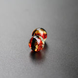 10pcs Luminous Lampwork Glass Beads Red Orange for Jewelry Making