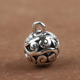 10pcs Antique Silver Hollow Metal Ball Pendants Beads DIY Jewelry