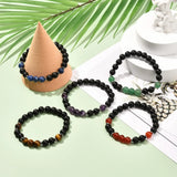 10pcs Mixed Stone Beaded Bracelet Set for Men Women