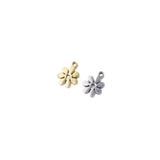 10pcs 8mm Stainless Steel Mini Flower Charms Pendant Unfading 2 Colors