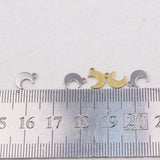 10pcs 8mm Stainless Steel Mini Moon Charms for DIY Jewelry