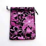 10pcs Flower Print Velvet Bag Jewelry Pouch Wedding Candy Gift Bag