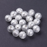 10pcs 9.5-10mm Foil Lampwork Round Beads for Jewelry Making F70