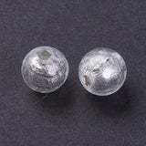 10pcs 9.5-10mm Foil Lampwork Round Beads for Jewelry Making F70