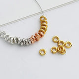 10pcs 925 Sterling Silver Twisted Circle Spacer Beads for DIY Bracelet Making