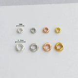 10pcs 925 Sterling Silver Twisted Circle Spacer Beads for DIY Bracelet Making