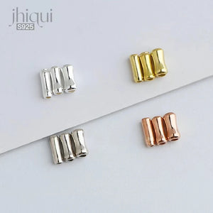 10pcs 925 Sterling Silver Bamboo Spacer Beads for DIY Bracelet