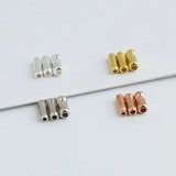 10pcs 925 Sterling Silver Bamboo Spacer Beads for DIY Bracelet