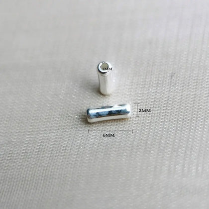 10pcs 925 Sterling Silver Spacer Tube Beads for DIY Jewelry Making