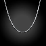 10pcs 925 Sterling Silver 1MM Box Chain Necklace for Women Men
