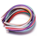 10pcs 9mm Fabric Covered Headband Hair Hoops DIY Kids Girls Hair Accessories