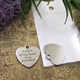 10pcs A Piece Of My Heart Is In Paradise Stainless Steel Charms Pendant