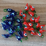10pcs 30mm Red Pepper Eye Lampwork Beads Pendant DIY