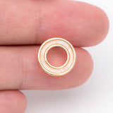 10pcs Acetate Circle Ear Posts 12mm, 18K Brass Findings for DIY Jewelry