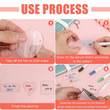 10pcs Acrylic Blanks Keychain Pendants Circle Heart Square DIY Crafts