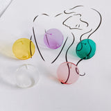10pcs Acrylic Earring Connectos Transparent Earrings Base Stud Earring Settings