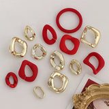 10pcs Red Acrylic Irregular Pendant Charms for Earrings & Necklace