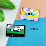 10pcs Acrylic Magnetic Tape Charms For DIY Jewelry Making Keychain Pendant