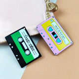 10pcs Acrylic Magnetic Tape Charms For DIY Jewelry Making Keychain Pendant