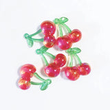 10pcs Acrylic Pearlescent Cherry Earring Charms DIY Jewelry Making