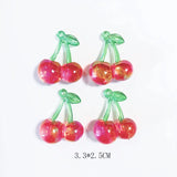 10pcs Acrylic Pearlescent Cherry Earring Charms DIY Jewelry Making