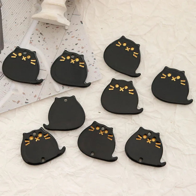 10pcs Acrylic Cat Pendant Base for DIY Earrings Necklace