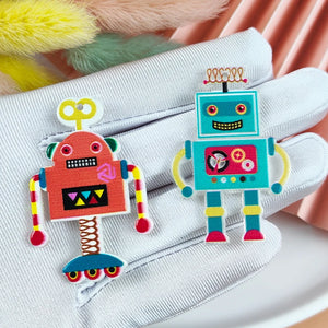 10pcs Acrylic Robort Charms for Jewelry Making DIY Earrings Keychain